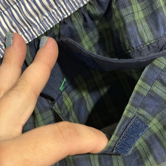 Tommy Hilfiger swim trunks plaid preppy Lined pocket drawstring XL elastic waist - Picture 7 of 8